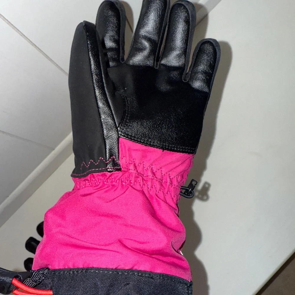 The North Face Fuchsia and Black Winter Gloves